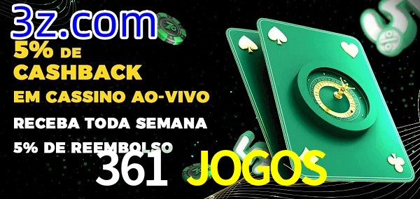 Promoções do cassino ao Vivo 361 JOGOS